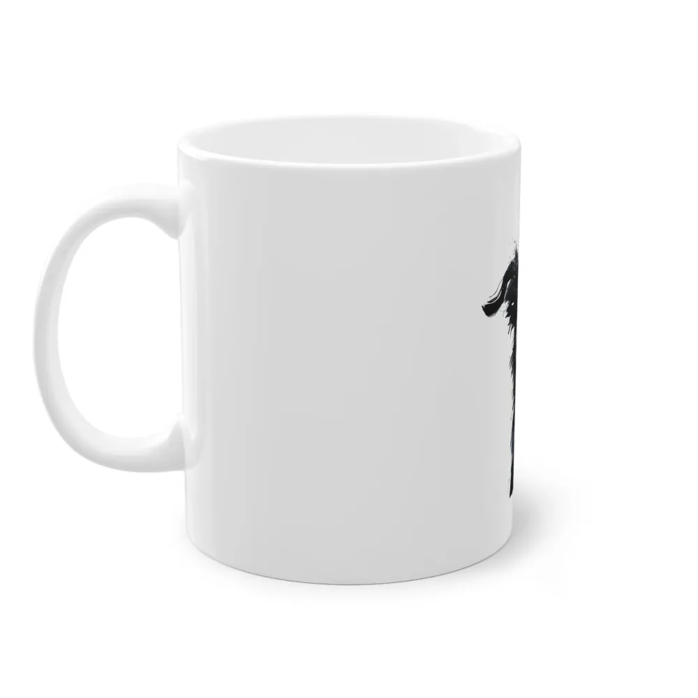 Weiße Tasse "Funny Border Collie"
