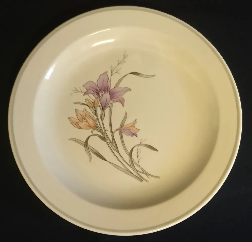 2er Set DESSERTTELLER - Keramik / Steingut, Flora Blumen Blüten Pflanzen Motiv Dekor