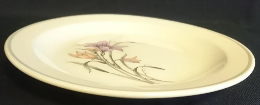 2er Set DESSERTTELLER - Keramik / Steingut, Flora Blumen Blüten Pflanzen Motiv Dekor