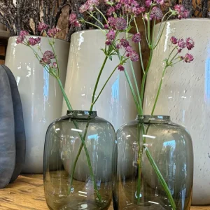 Bauchige Vase Rauchschwarz