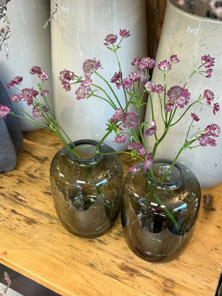 Bauchige Vase Rauchschwarz