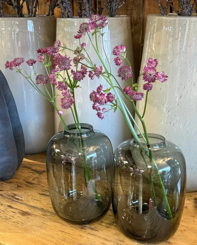 Bauchige Vase Rauchschwarz