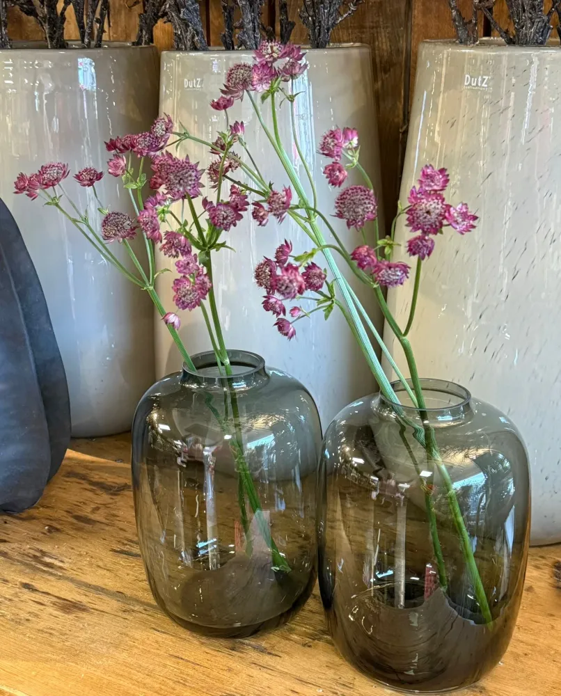 Bauchige Vase Rauchschwarz