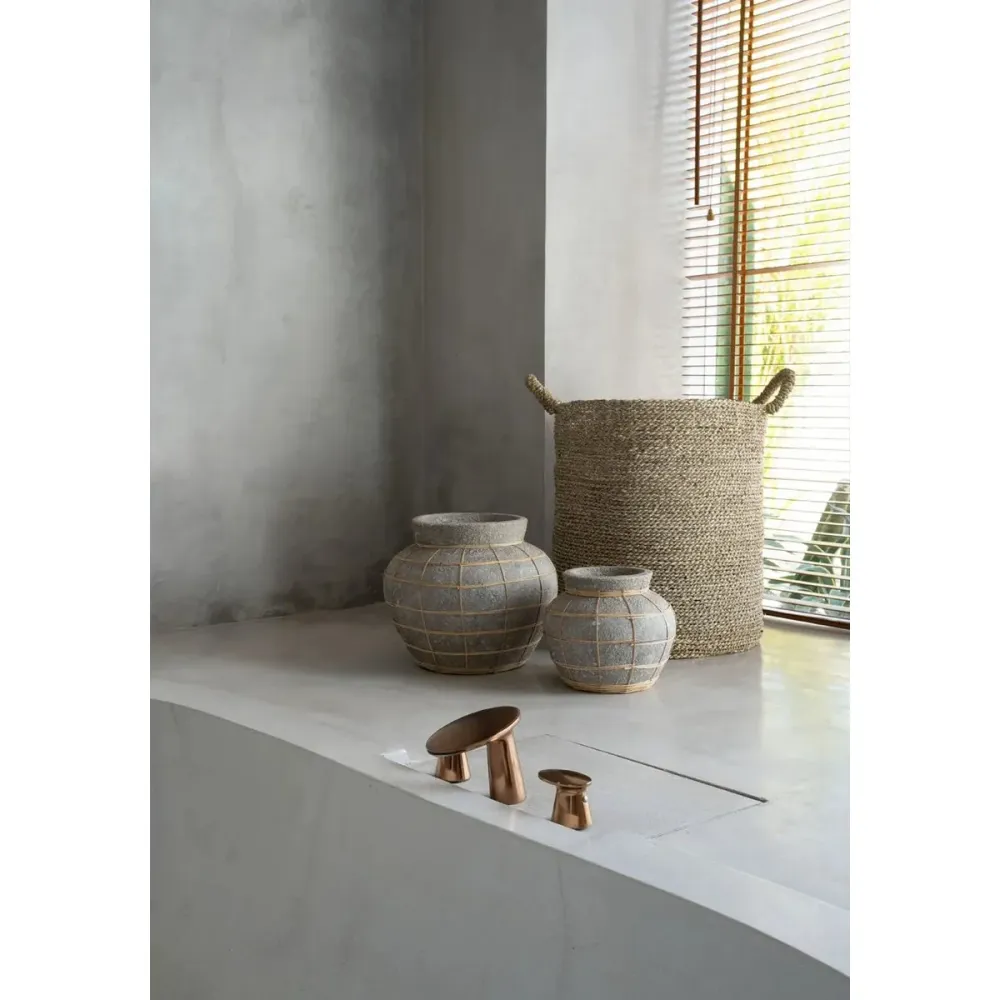 Bazar Bizar - Vase 'Belly' (Beton Natur, L)