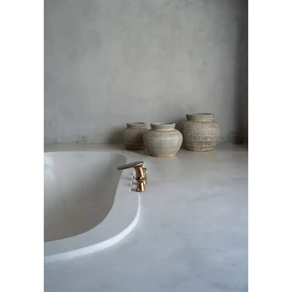 Bazar Bizar - Vase 'Belly' (Beton Natur, L)