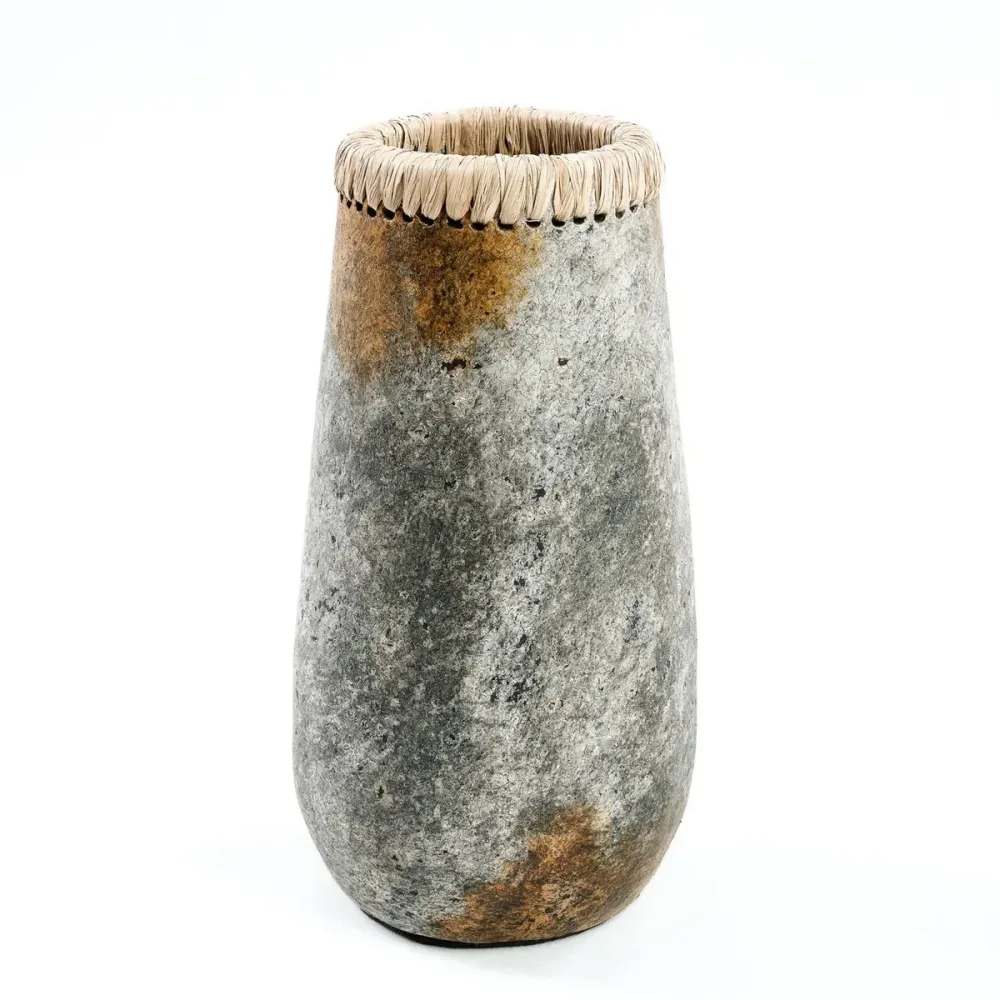 Bazar Bizar - Vase 'Sneaky' (Antikgrau, L)