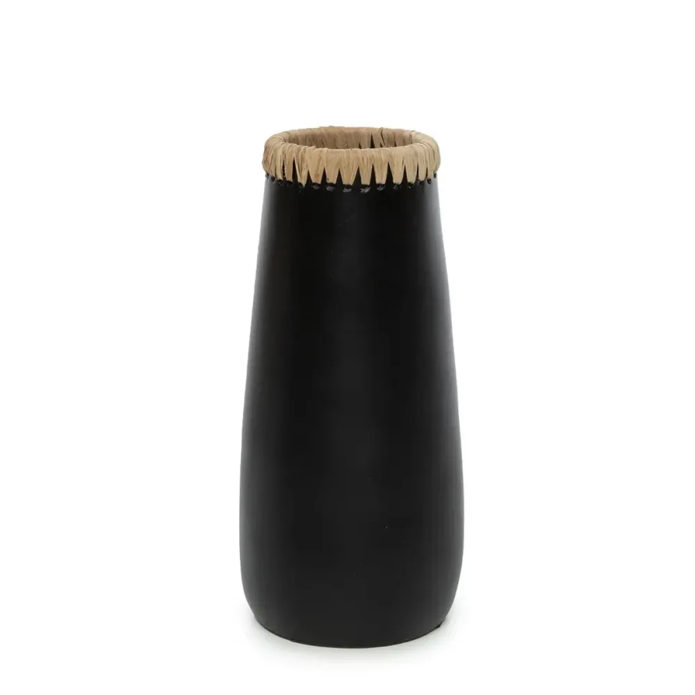 Bazar Bizar - Vase 'Sneaky' (Schwarz Natur, L)