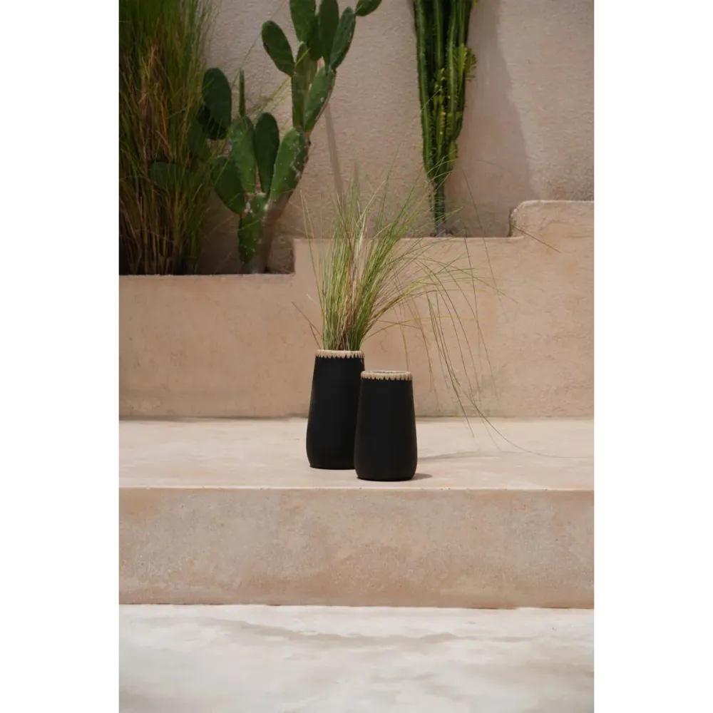 Bazar Bizar - Vase 'Sneaky' (Schwarz Natur, L)