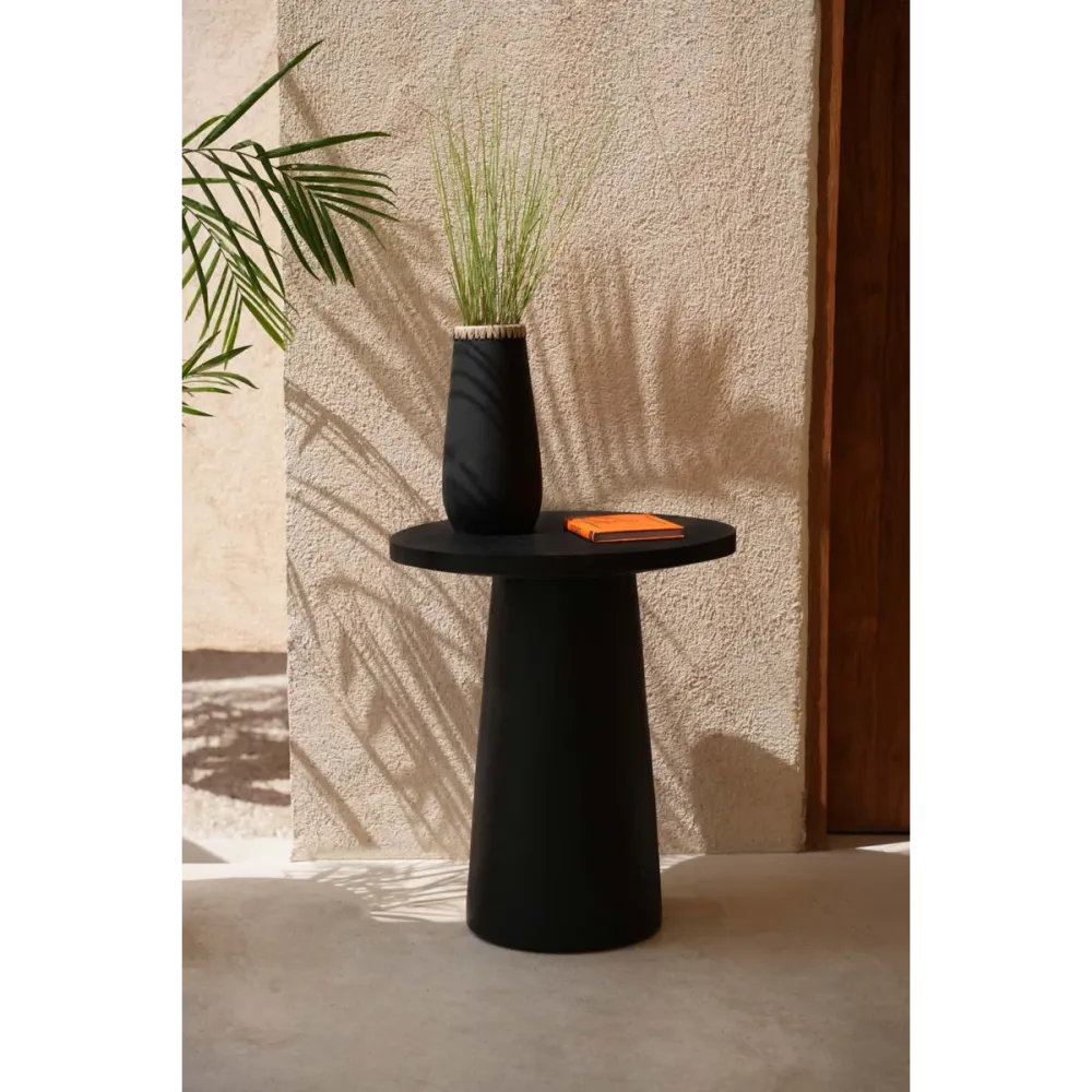 Bazar Bizar - Vase 'Sneaky' (Schwarz Natur, L)