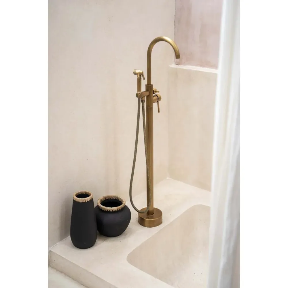 Bazar Bizar - Vase 'Sneaky' (Schwarz Natur, L)