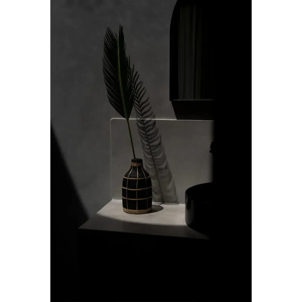 Bazar Bizar - Vase 'Whoopy' (Schwarz Natur, L)