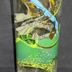 BIER~ GETRÄNKE~ SAMMELGLAS "Kunstflug" - Hartglas, Natur Fauna Flora Eisvogel Motiv Dekor, Carsten Kehrein Designer (nBC)