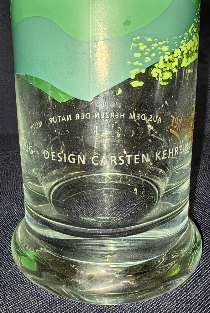 BIER~ GETRÄNKE~ SAMMELGLAS "Kunstflug" - Hartglas, Natur Fauna Flora Eisvogel Motiv Dekor, Carsten Kehrein Designer (nBC)