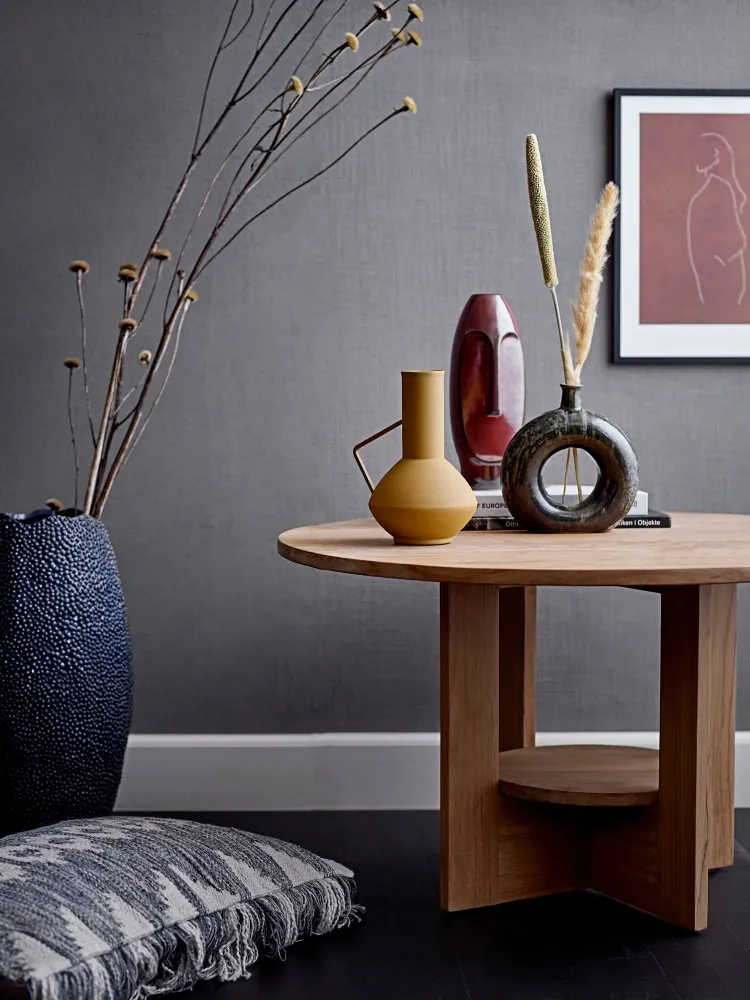 Bloomingville Daviid Vase, Braun, Steingut