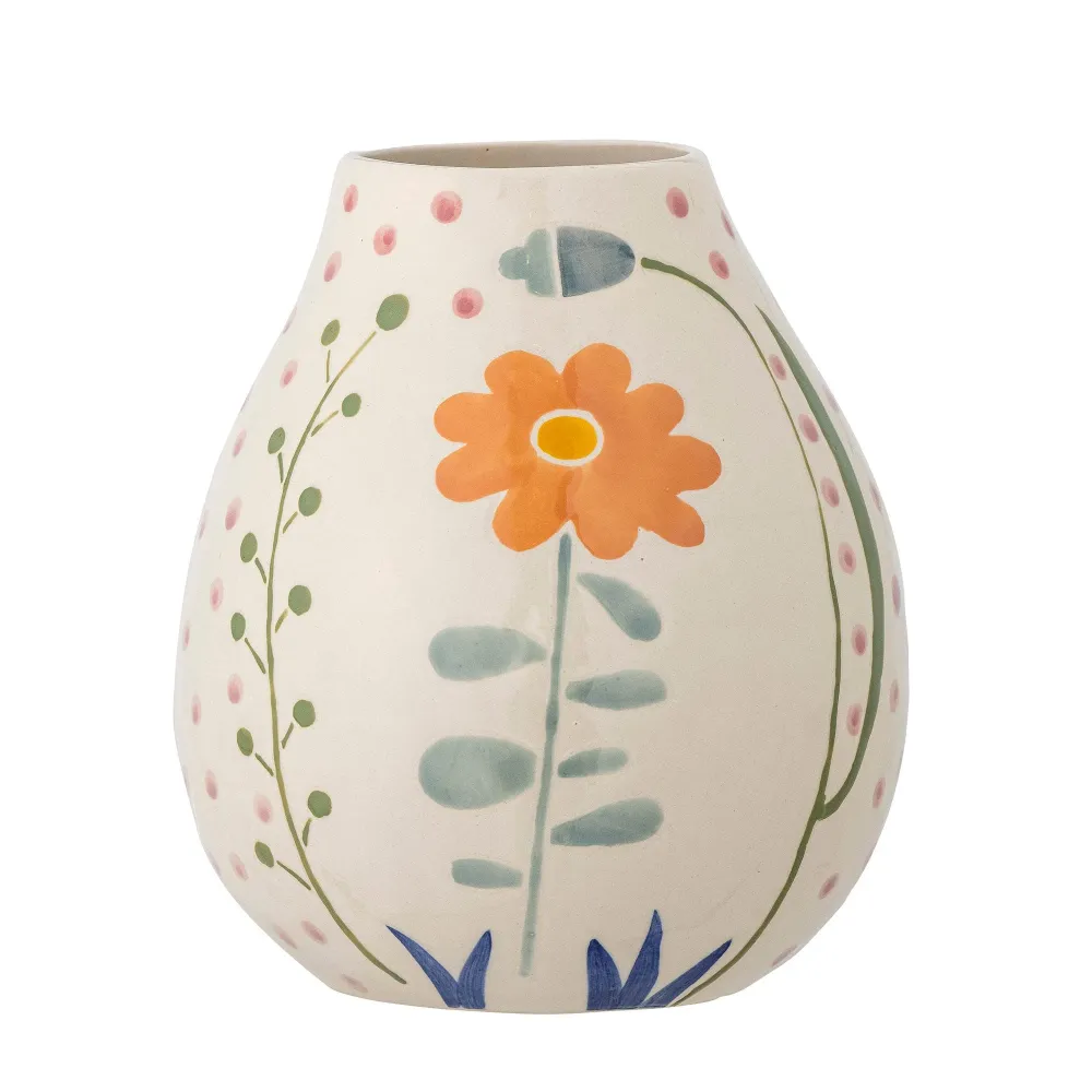 Bloomingville Taza Vase, Natur, Steingut