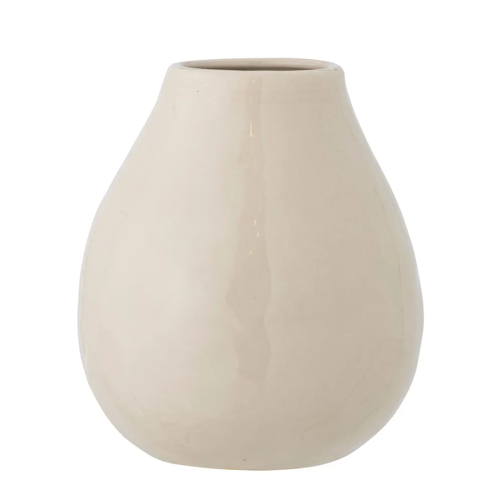 Bloomingville Taza Vase, Natur, Steingut