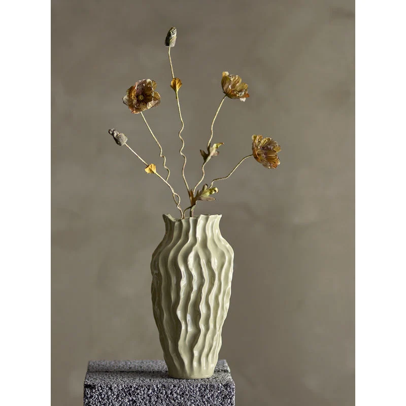 Bloomingville Valeria Vase, Natur, Steinzeug