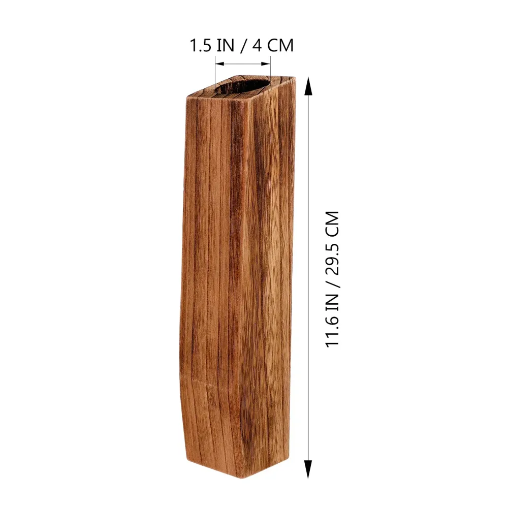 Bodenstehende Vase Pflanzenbehälter Holz dekorative Pflanzentöpfe Blumenvase Holzdekoration Vase Blumentopf Desktop-Dekora...