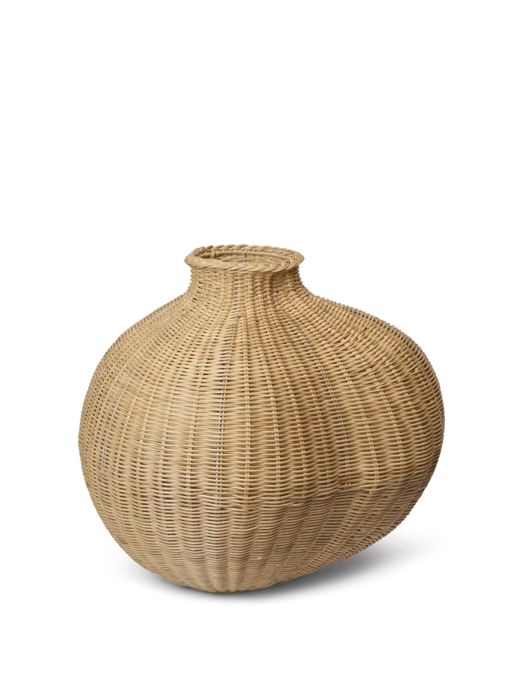 Bola Braided Floor Vase - Natural