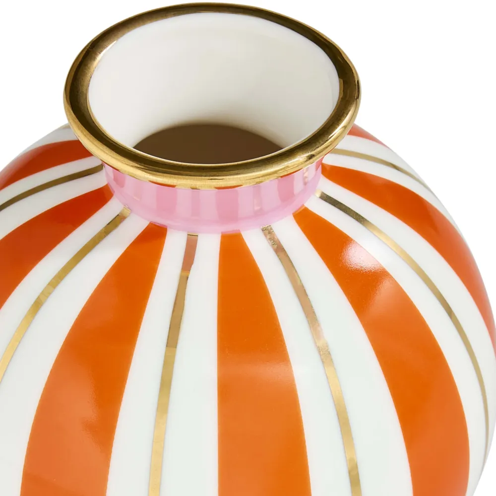 Bud Vase PORTOFINO, orange/pink 12x5x14cm