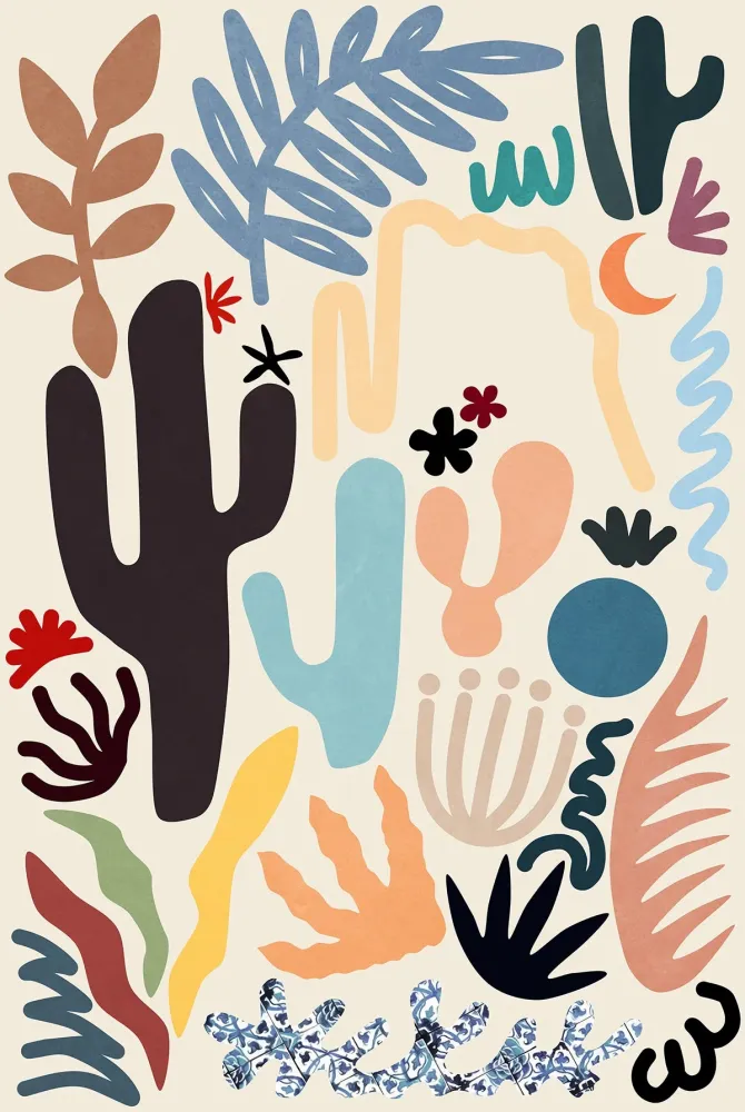 Desert Flora Colors and Shapes