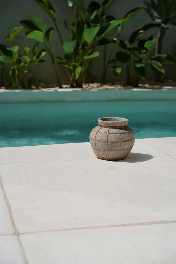 Die Belly Vase - Betongrau Natur - S