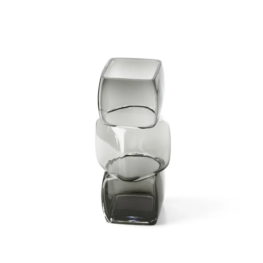 Die Cubes Vase – Dunkelgrau – M