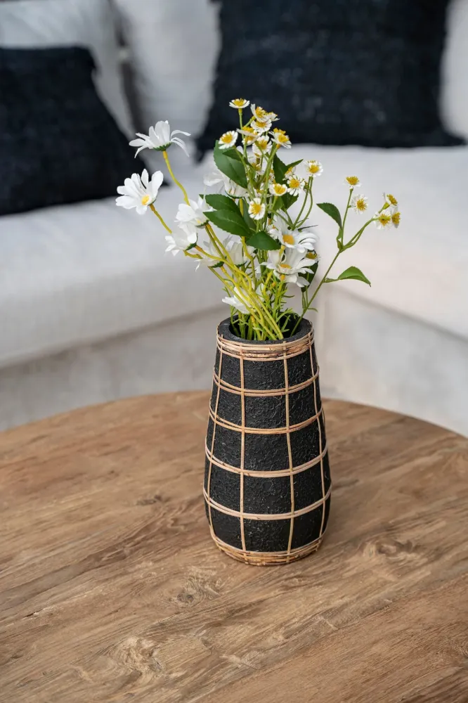 Die süße Vase - Schwarz Natur - L