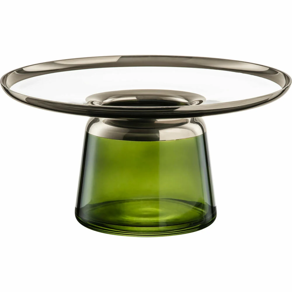 Eisch Vase Liv, Dekovase, Blumenvase, Tischvase, Glas, Grün, H 34.5 cm, 79069817