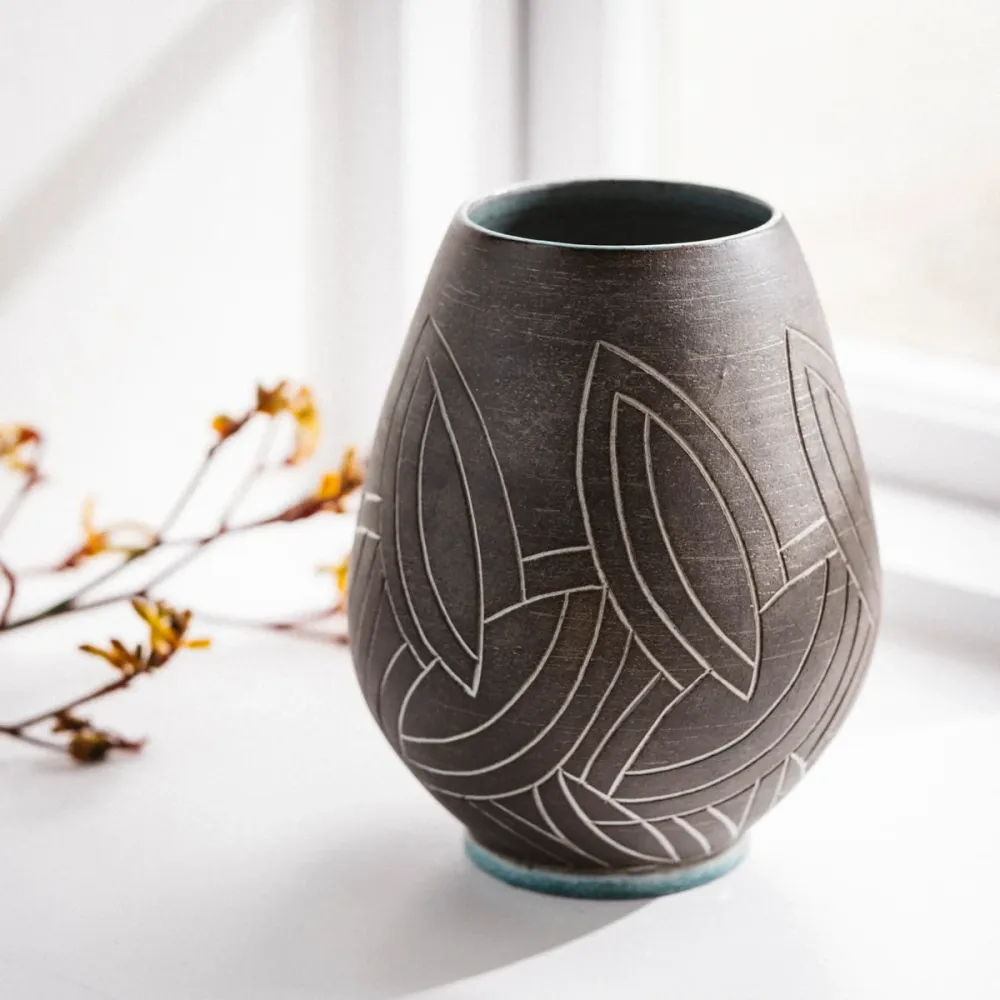 Elina Martian, Vase, Steinzeug Keramik, 21cm