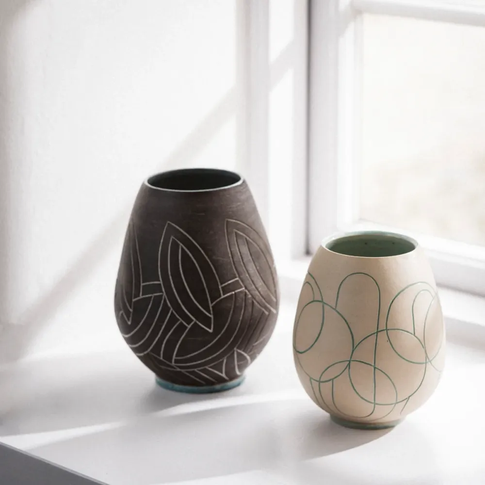 Elina Martian, Vase, Steinzeug Keramik, 21cm