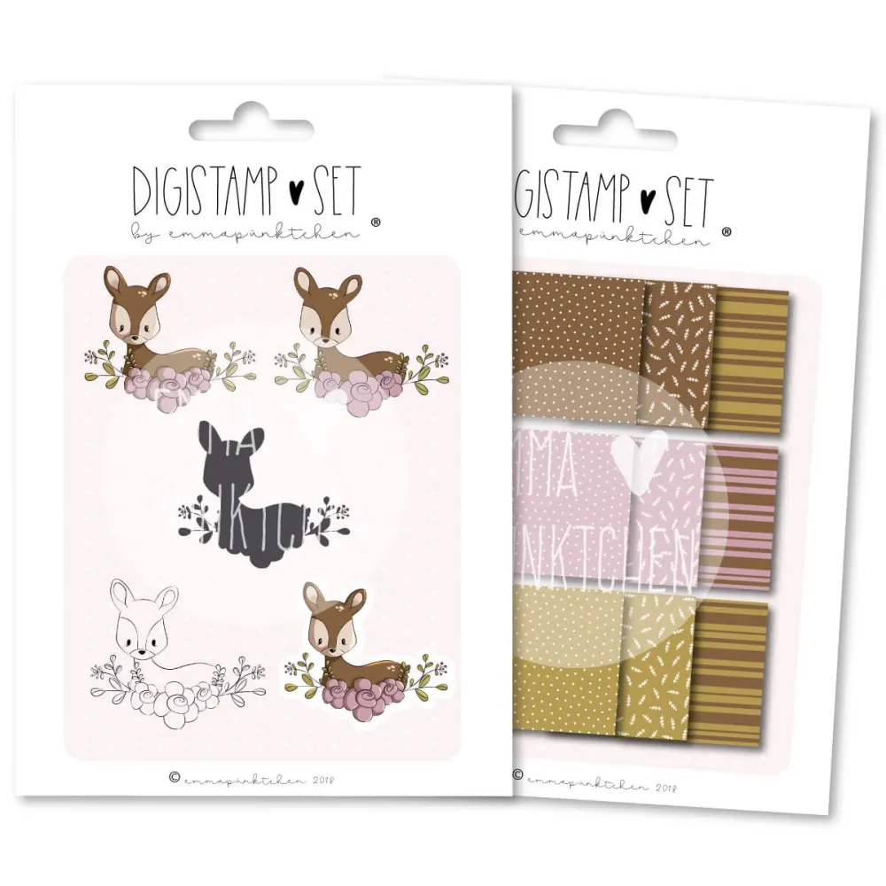 emmapünktchen ® DigiStamp - Reh Flora
