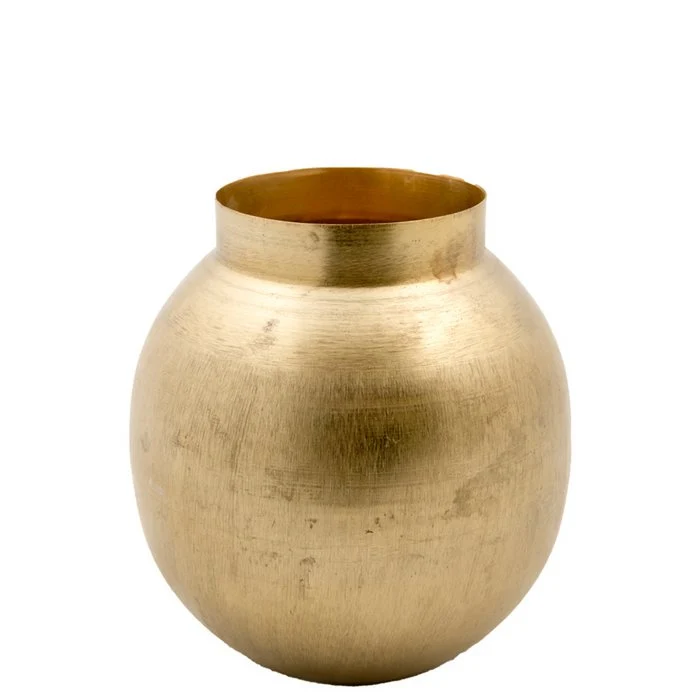 Frau Bloom - Runde Vase 'Stan' (Gold)