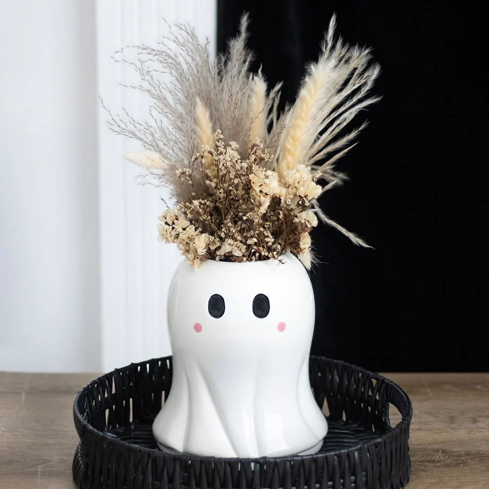 Süße Geister Vase Blumen Halloween Geschenkidee 18 cm