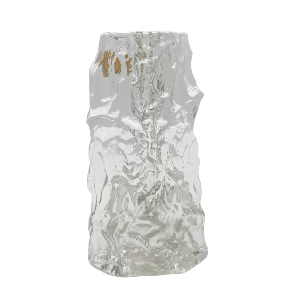 Georgshütte Vase Solifleur Glas Struktur 60er 70er Vintage