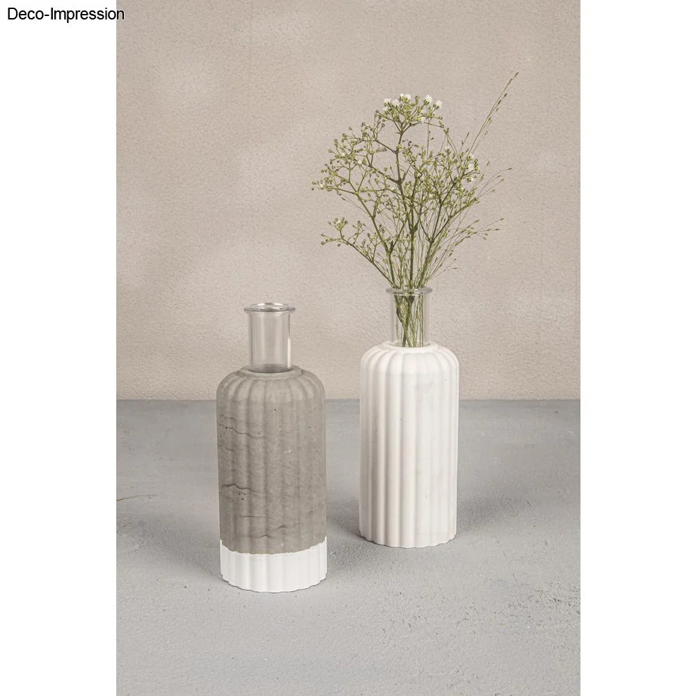Gießform Vase geriffelt
