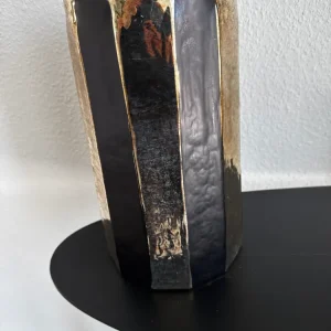 Glas Windlicht & Vase Verrerie Schwarz/ Gold von Exner ca. 16 cm