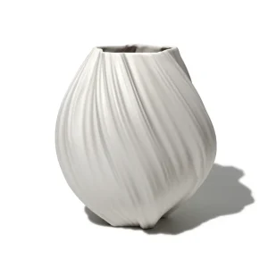 Große Keramik Vase Cremeweiß | Flora