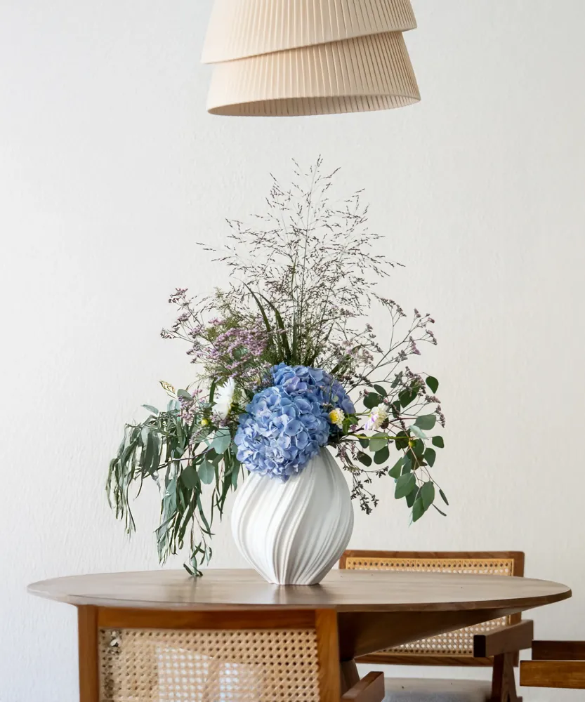 Große Keramik Vase Cremeweiß | Flora
