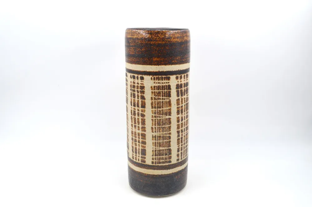 Große XL Vintage VEB Keramik Coswig Vase 1970s DDR Vintage handgefertigte modernistische Studiokeramik Vase - Ostdeutsches...