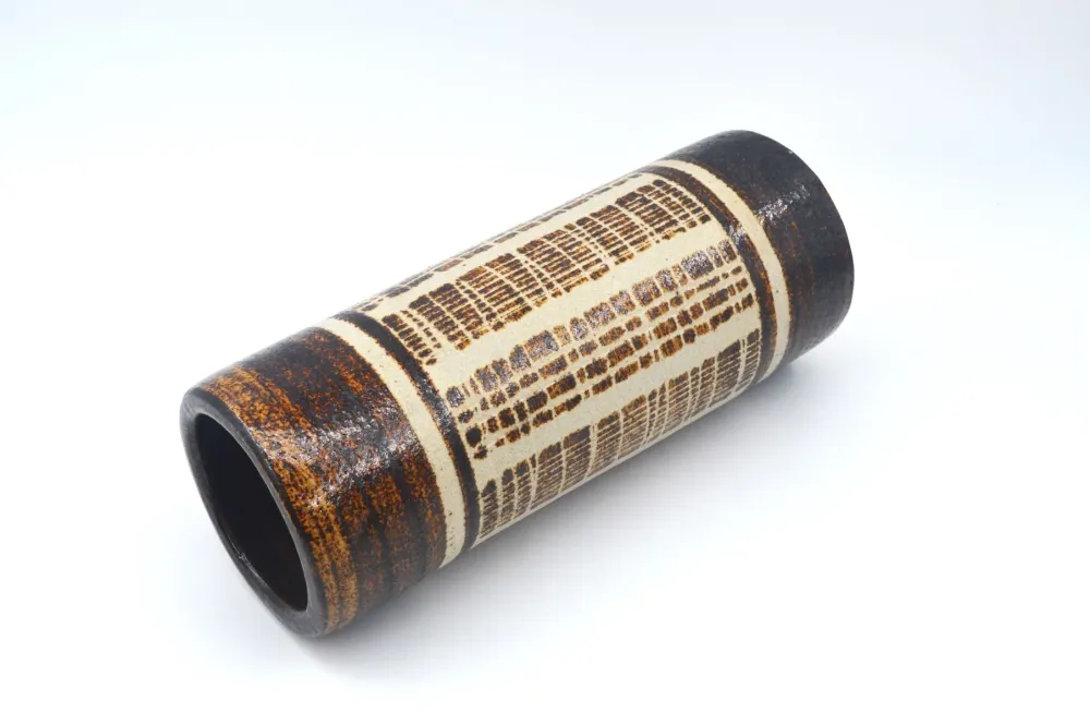 Große XL Vintage VEB Keramik Coswig Vase 1970s DDR Vintage handgefertigte modernistische Studiokeramik Vase - Ostdeutsches...