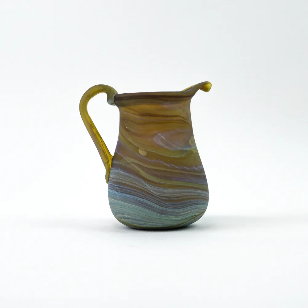 Hebron Mini- Karaffe / Vase Braun – Recyceltes Glas & Handgeblasen