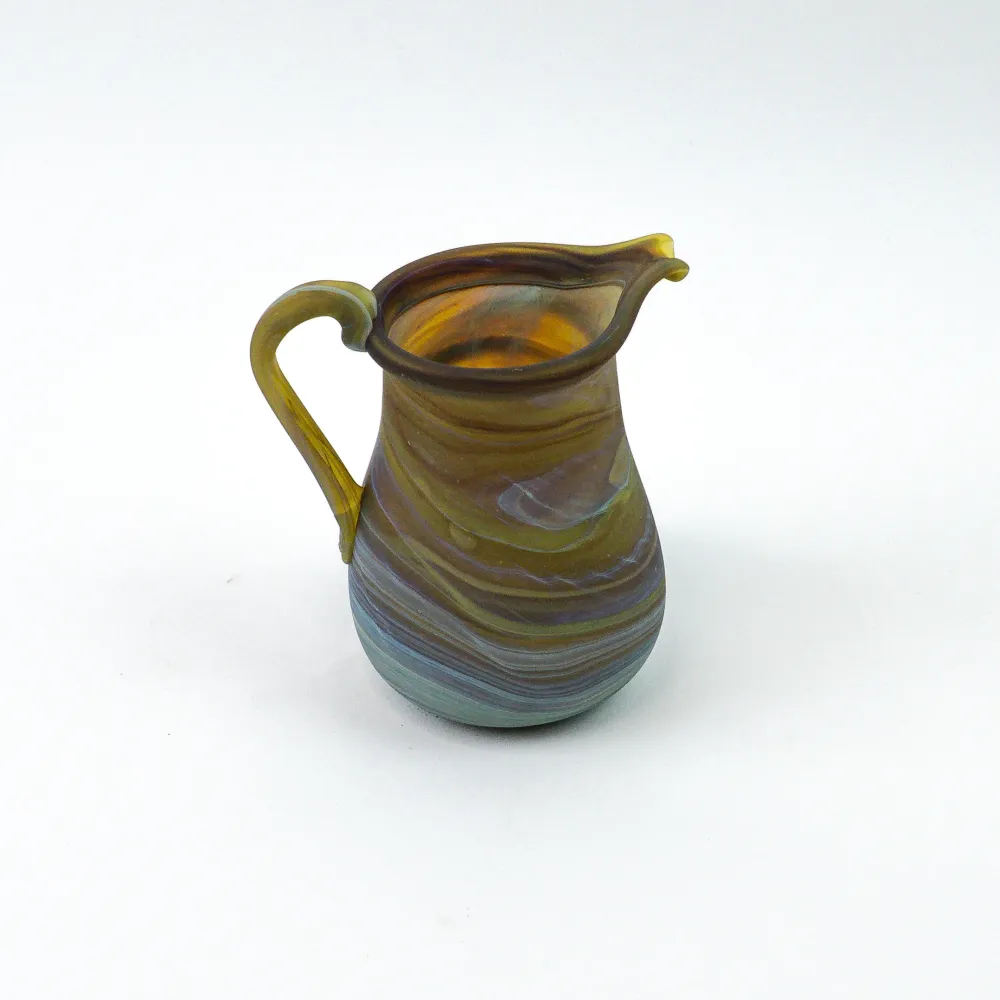 Hebron Mini- Karaffe / Vase Braun – Recyceltes Glas & Handgeblasen