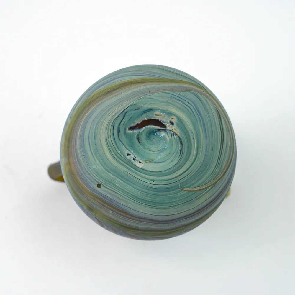 Hebron Mini- Karaffe / Vase Braun – Recyceltes Glas & Handgeblasen