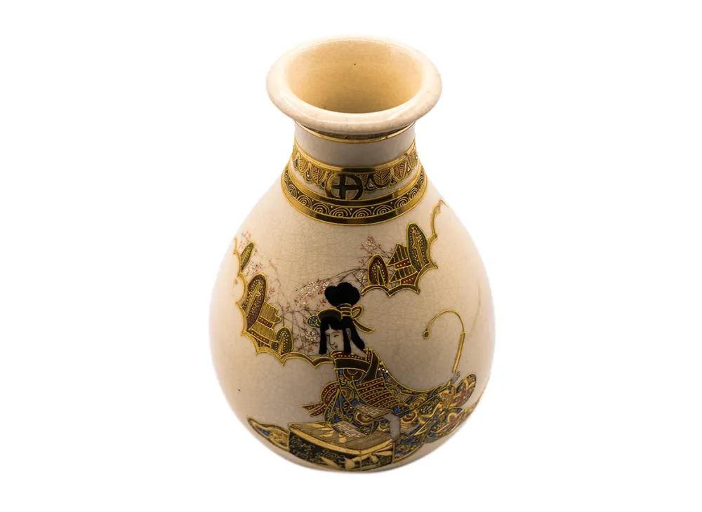 Japanische handbemalte Vintage-Vase #90324