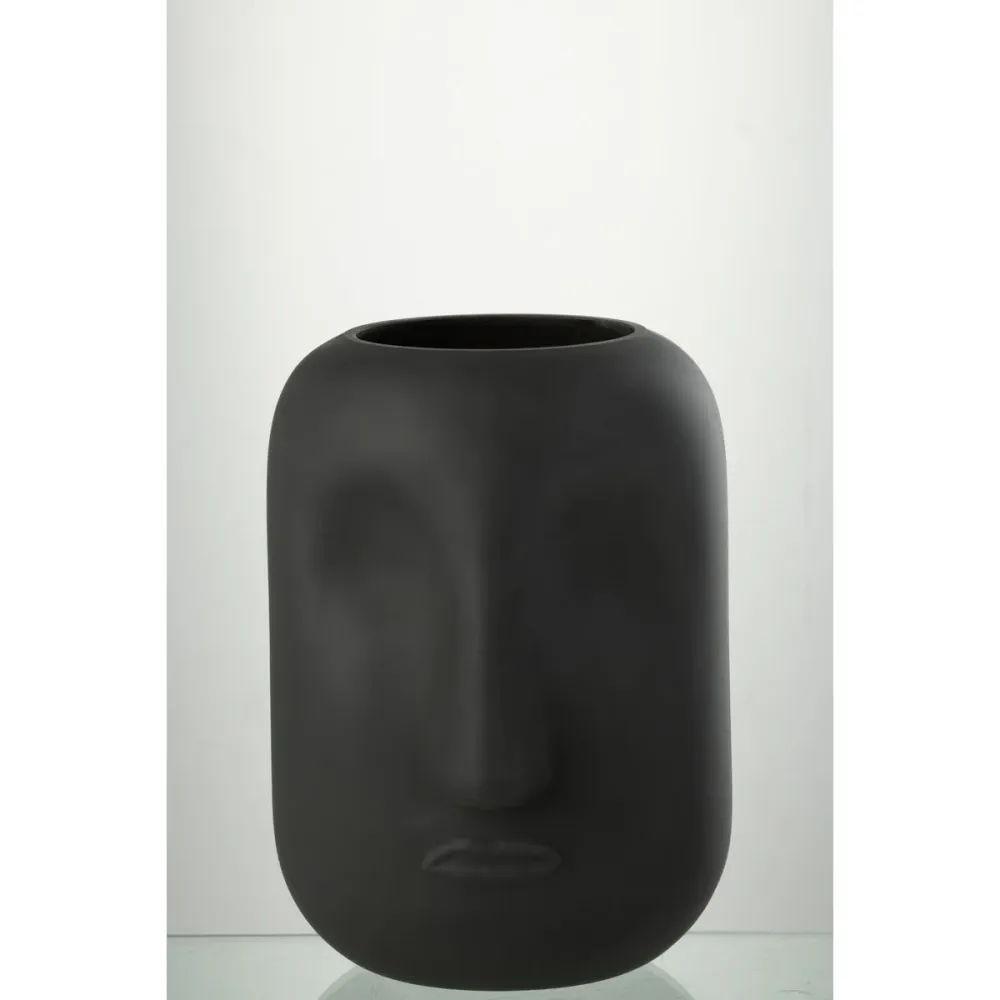 J-Line Vase Noe Schwarz Groß – Glasvase 25 cm Ø18 cm