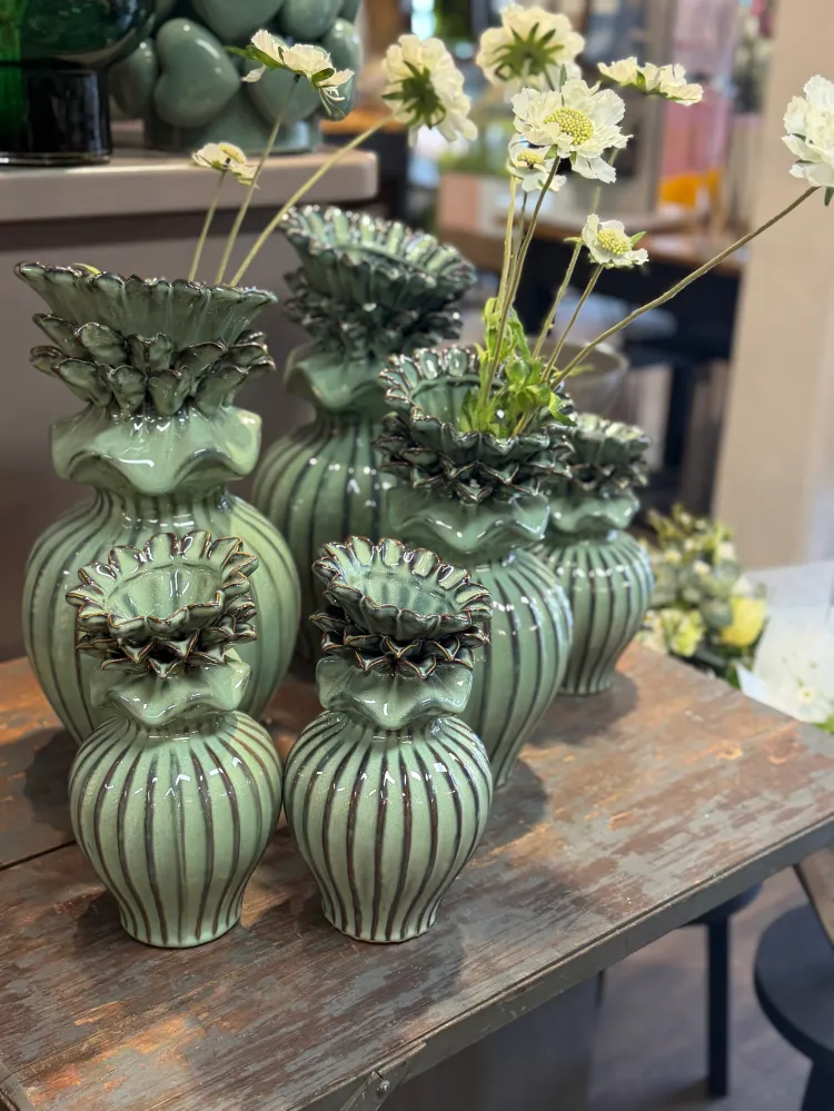 Keramik Vase Ananas Ø 17 x 32,5cm