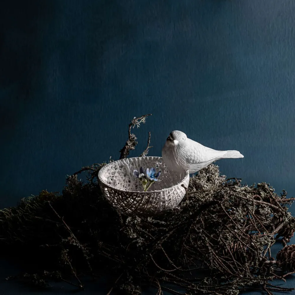 Klatt objects Vogel Zaunkönig Kantenhocker Porzellan
