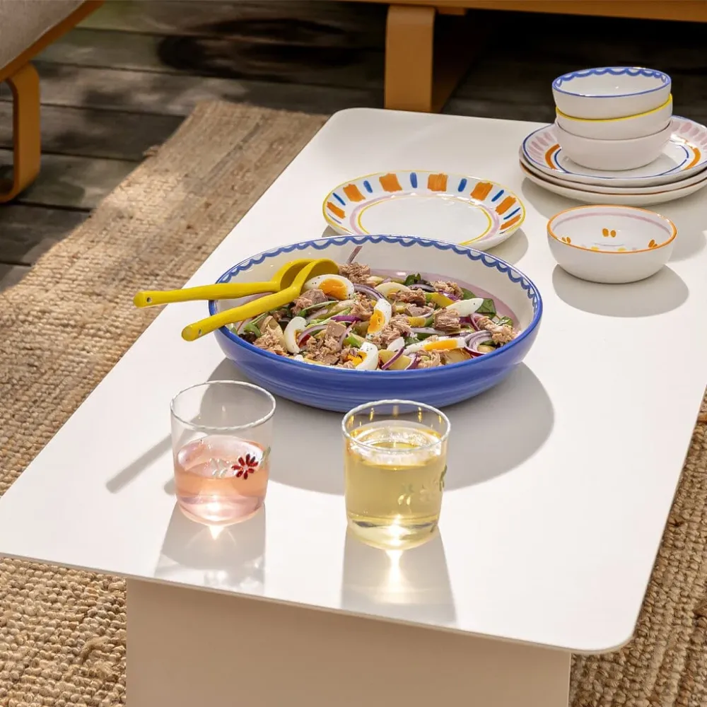 &Klevering - Glas Flora rot 2er Set