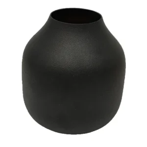 LaLe Living Vase "Basit" aus Eisen Schwarz, klein Ø8x10cm